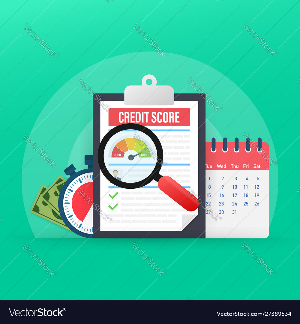 Credit score document paper sheet chart