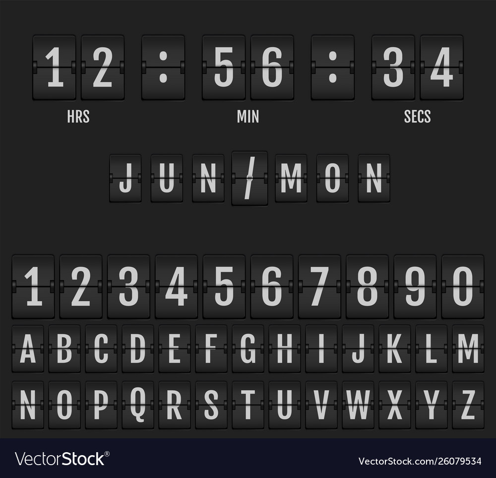 Flip table clock calendar and timer