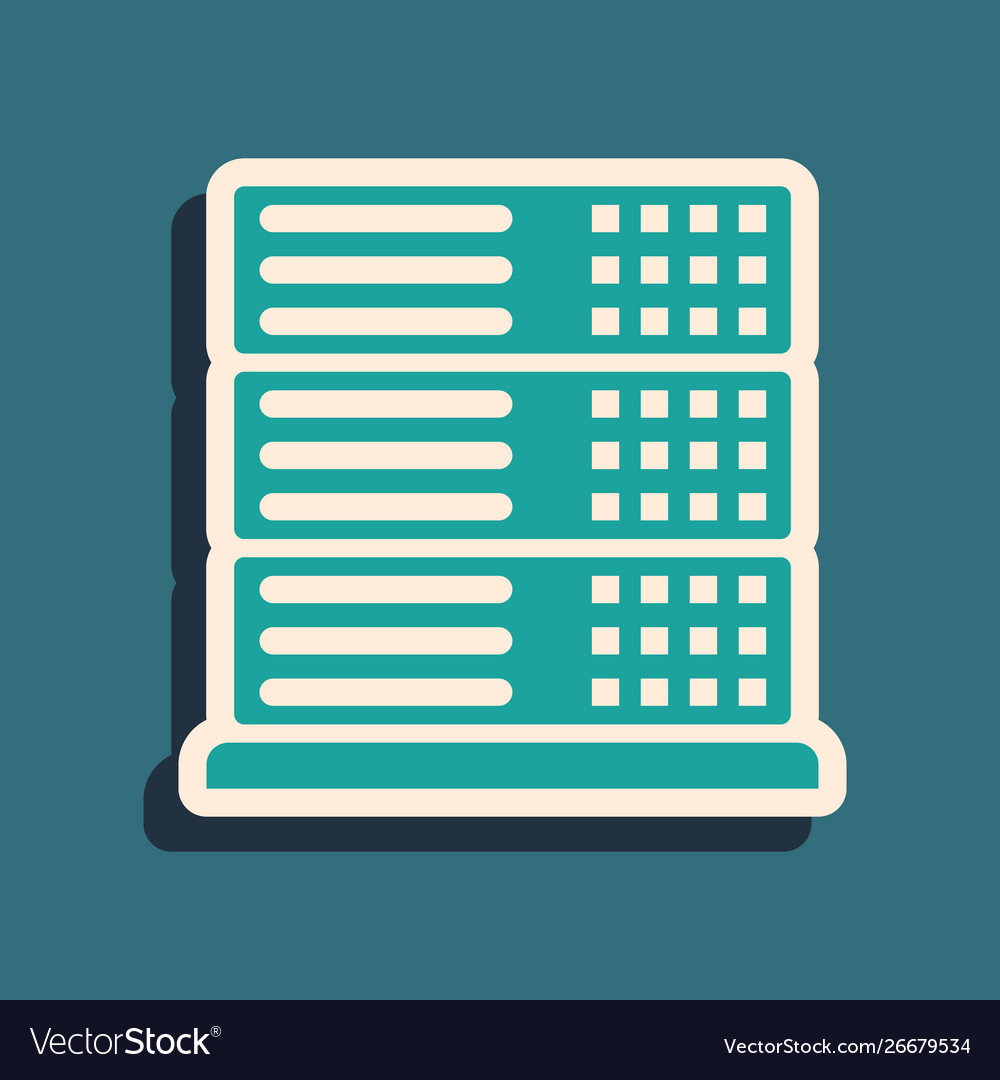 Green server data web hosting icon isolated Vector Image Green server data web hosting icon isolated