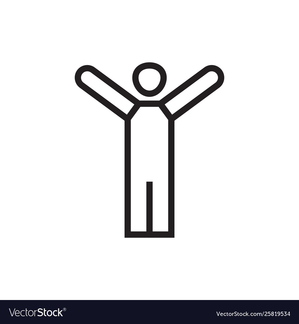 Human pose icon graphic design template Royalty Free Vector