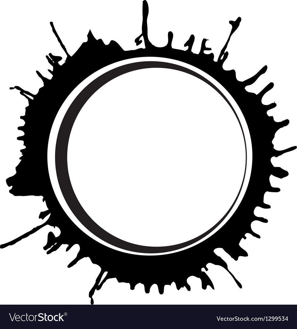 Ink Splatter Round Frame