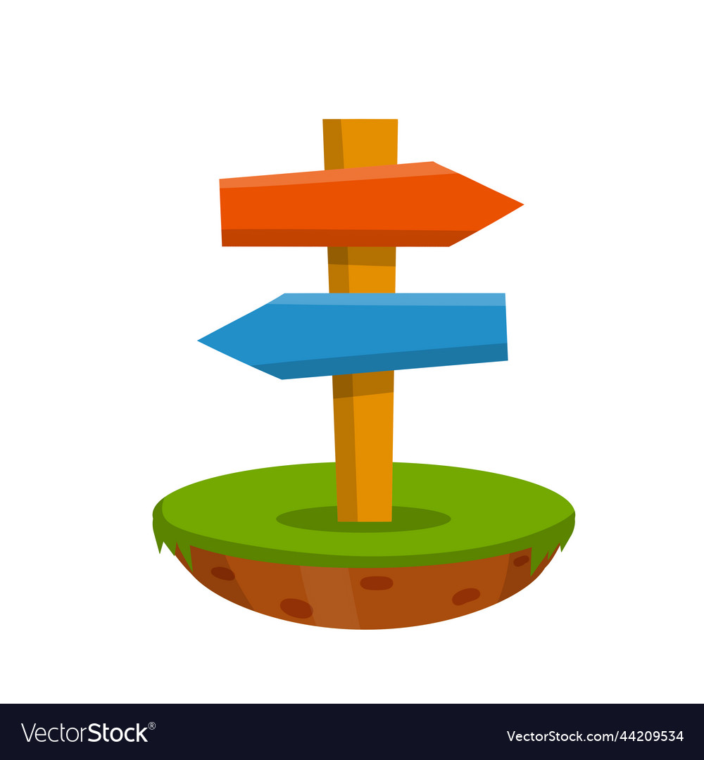 Path pointer with blue and red plate