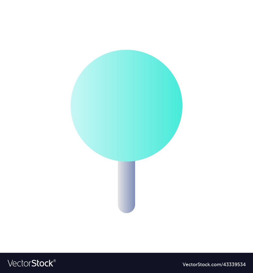 Round pushpin flat gradient color ui icon vector image Round pushpin flat gradient color ui icon