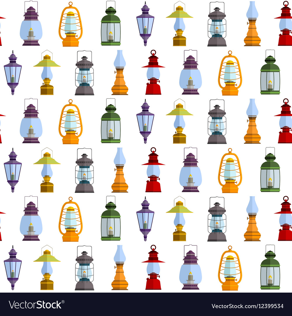 Seamless pattern with lanterns