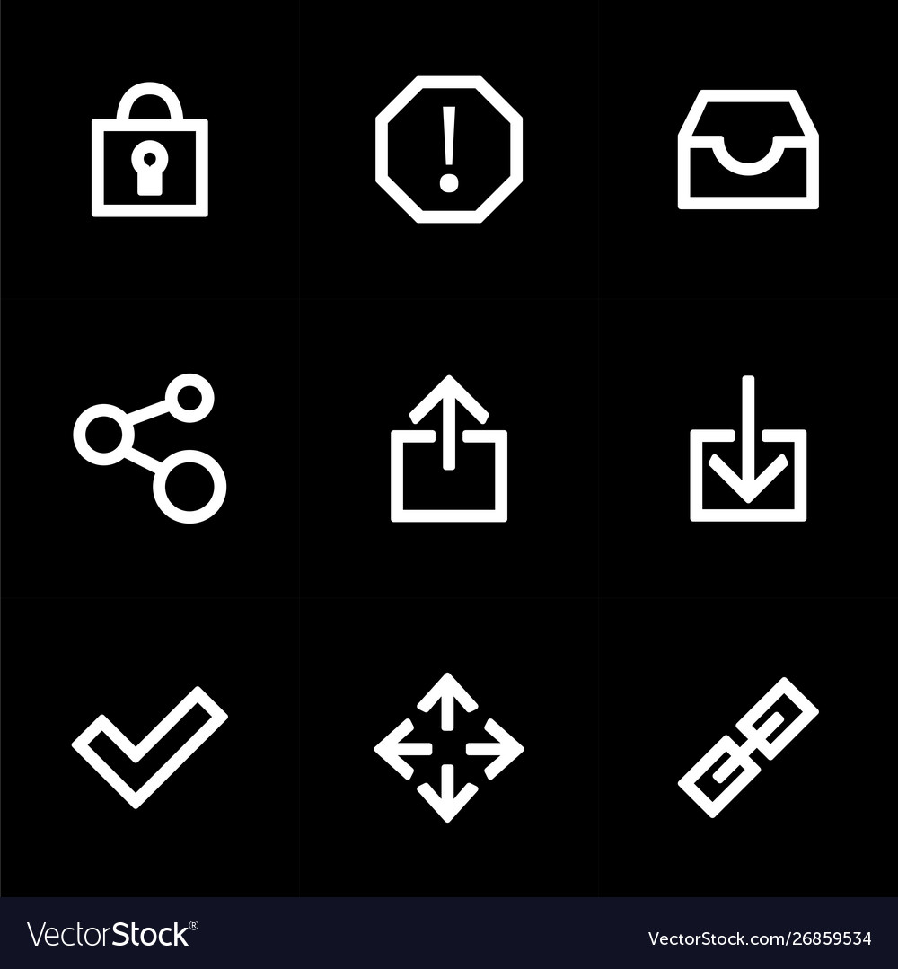 Set icons for simple flat style ui design