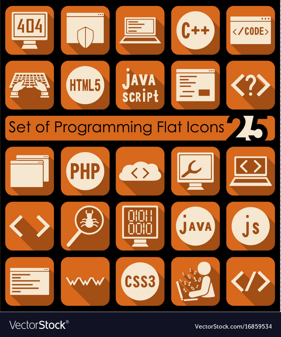 Set of programming icons
