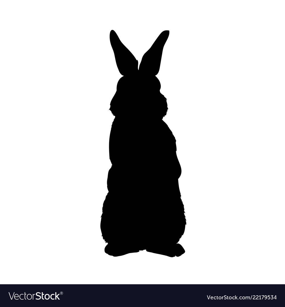 Download Silhouette rabbit Royalty Free Vector Image - VectorStock