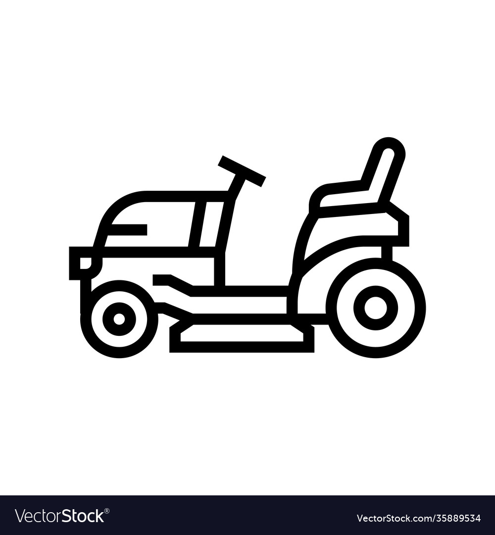 Traktor Rasenmäher Linie Icon