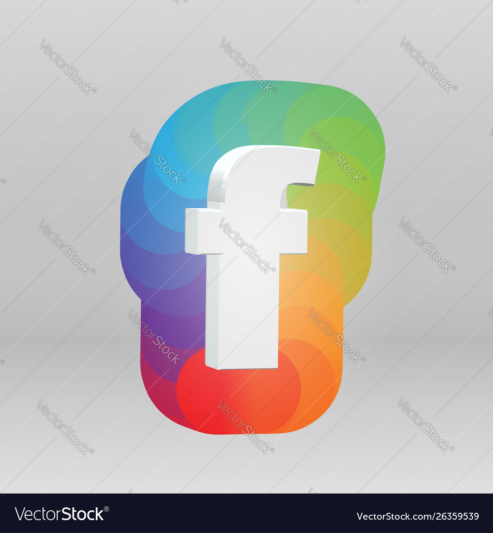 3d character from a fontset with colorful vector image 3d character from a fontset with colorful