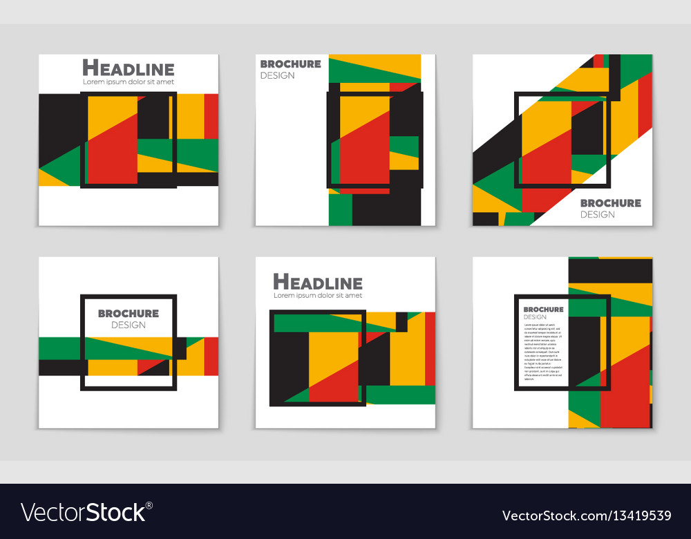 Abstract layout background set for art vector image Abstract layout background set for art
