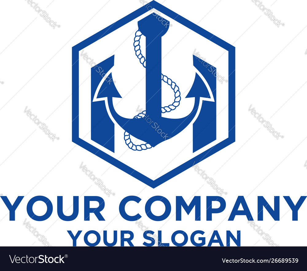 Anchor h logo design