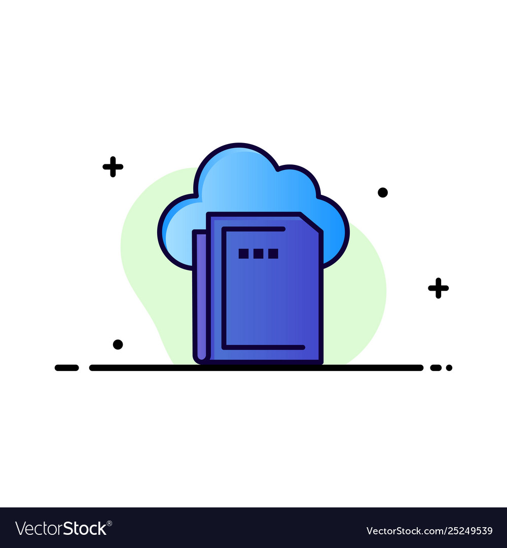 Cloud file data computing business logo template vector image Cloud file data computing business logo template