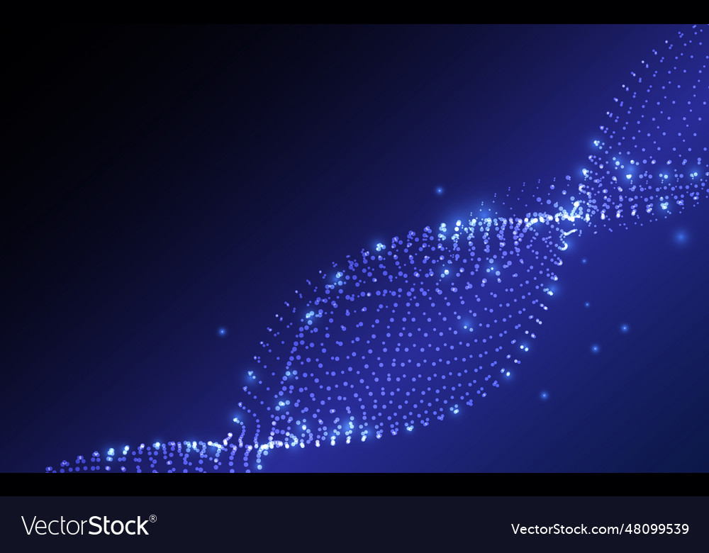 Digital wave with meny dots abstract backdrop
