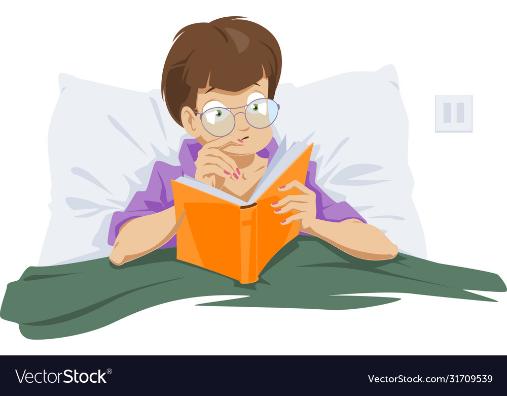 Girl reading a book funny people Royalty Free Vector Image Girl reading a book funny people Royalty Free Vector Image