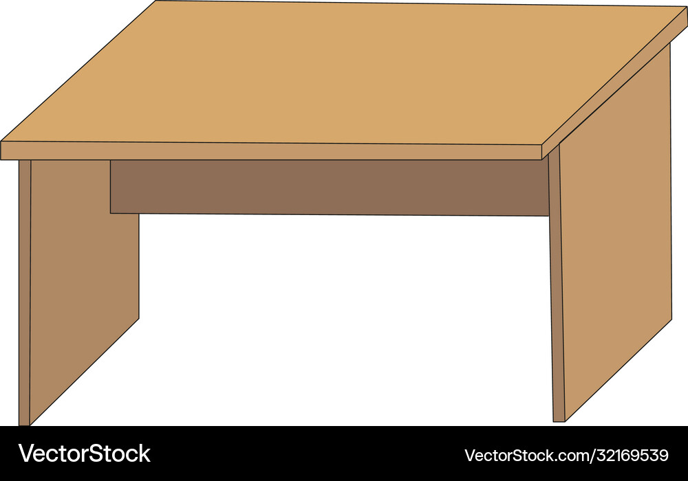 Isolated table on white background Royalty Free Vector Image