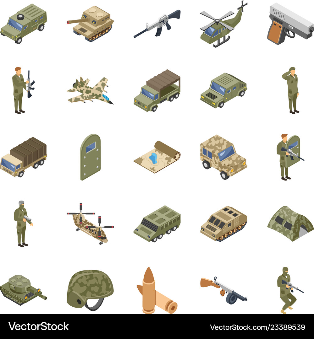 Military special forces army icons Royalty Free Vector Image