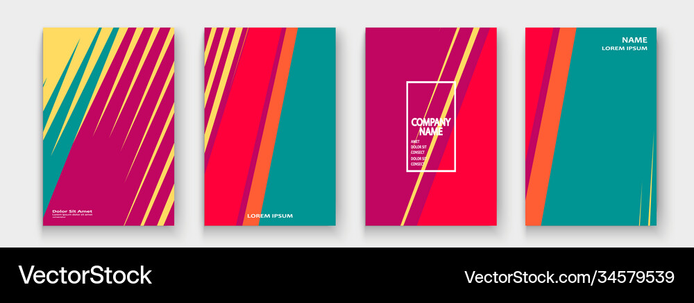 Modern cover collection design abstract retro Vector Image