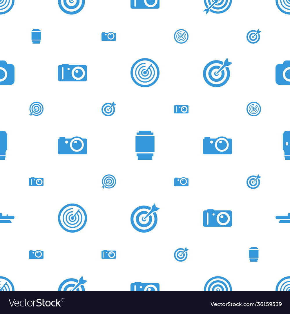 Objective icons pattern seamless white background vector image Objective icons pattern seamless white background