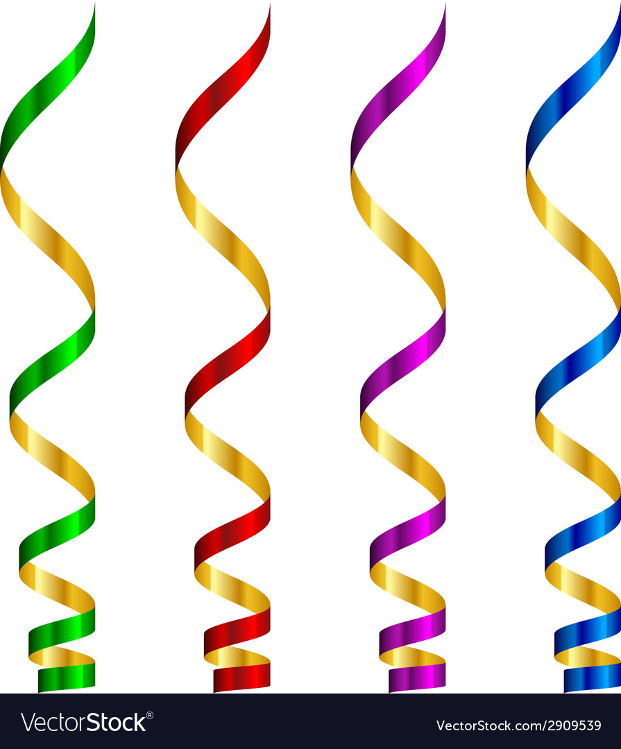 Party streamers Royalty Free Vector Image - VectorStock