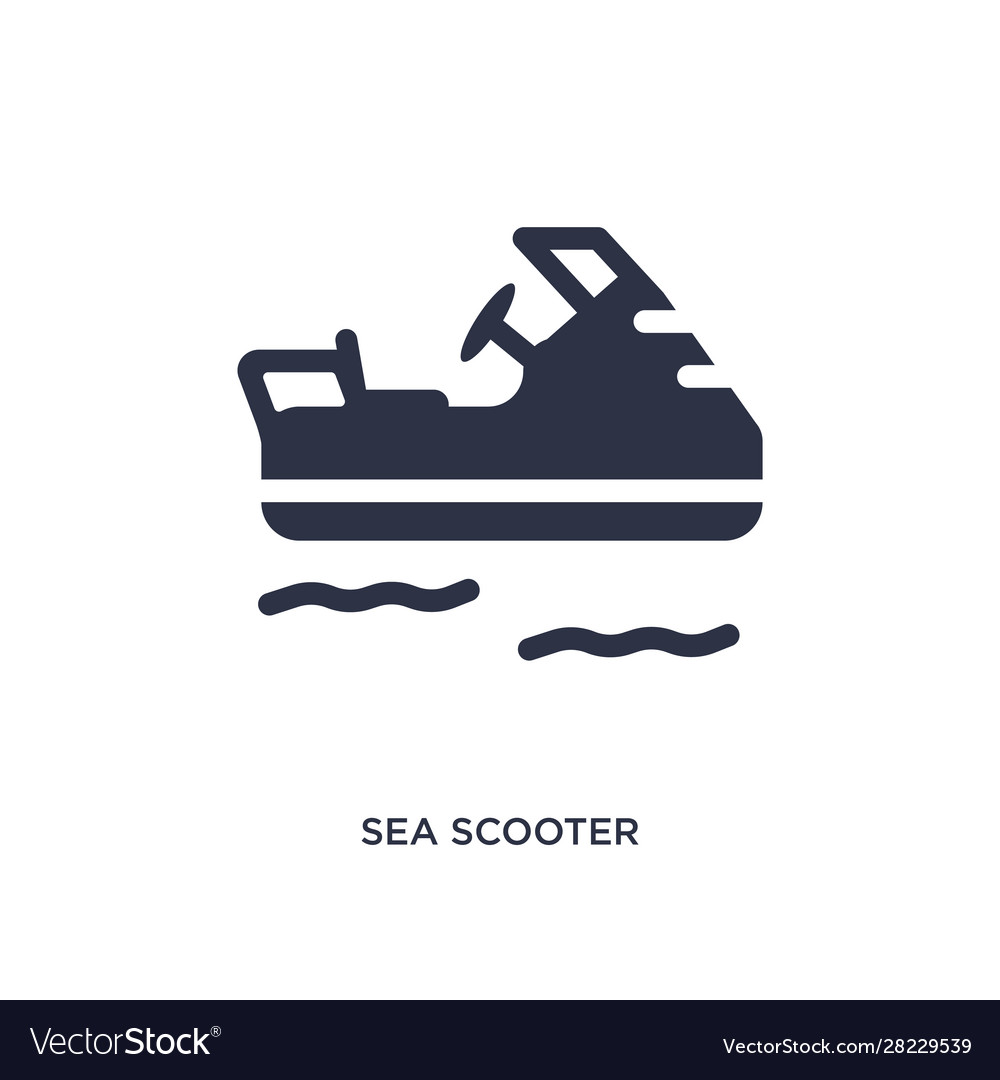 Sea scooter icon on white background simple