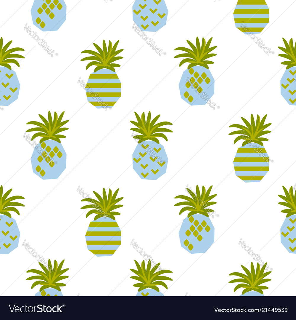 Seamless pattern with abstract pineapples