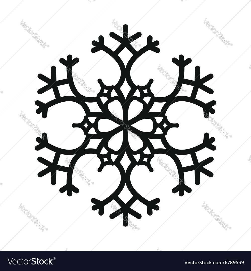 Snowflake simple icon Royalty Free Vector Image