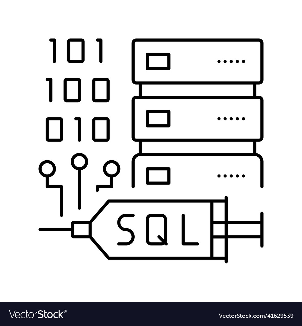 SQL Injection Line Icon
