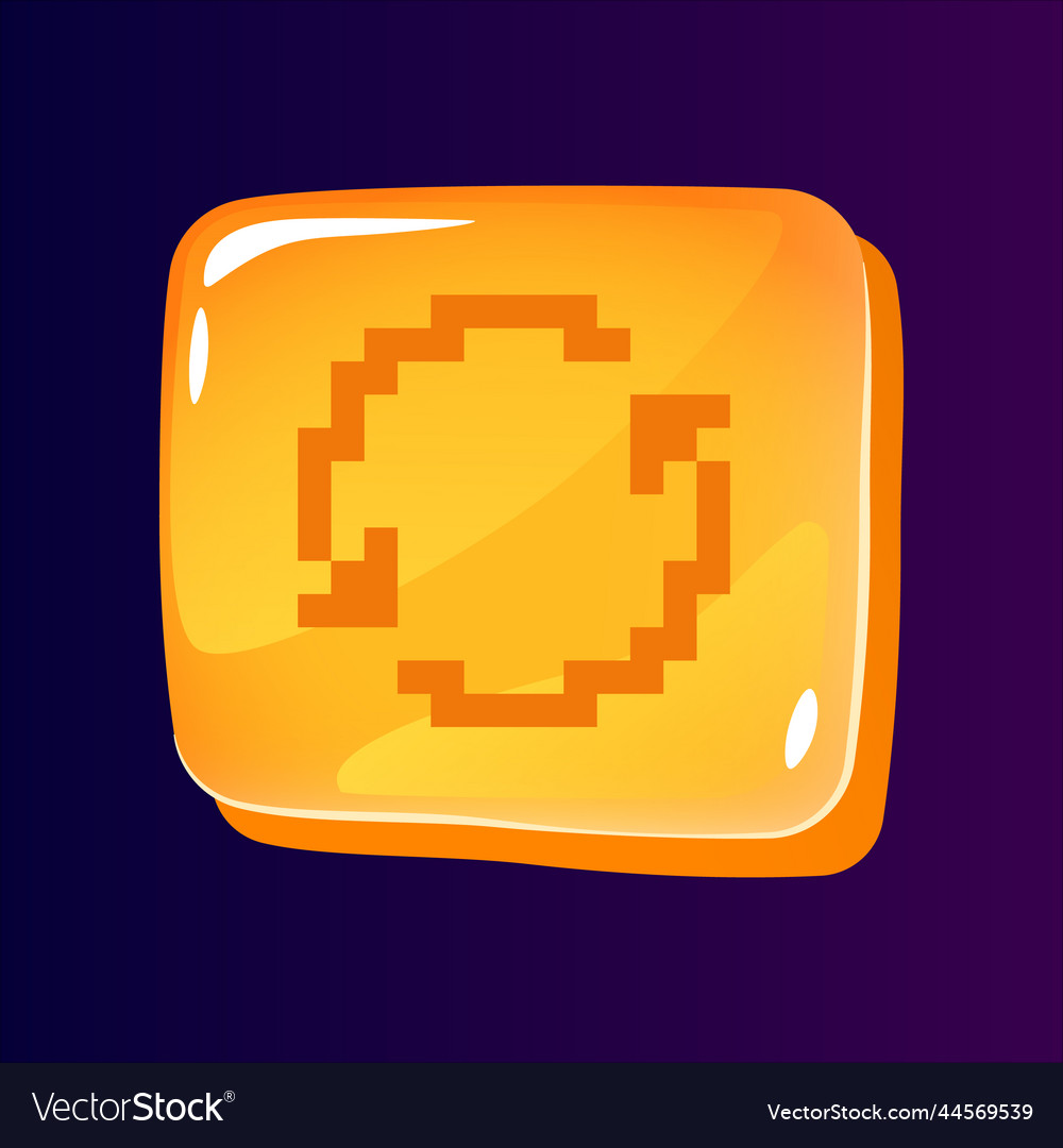 Update installation glossy ui button vector image Update installation glossy ui button