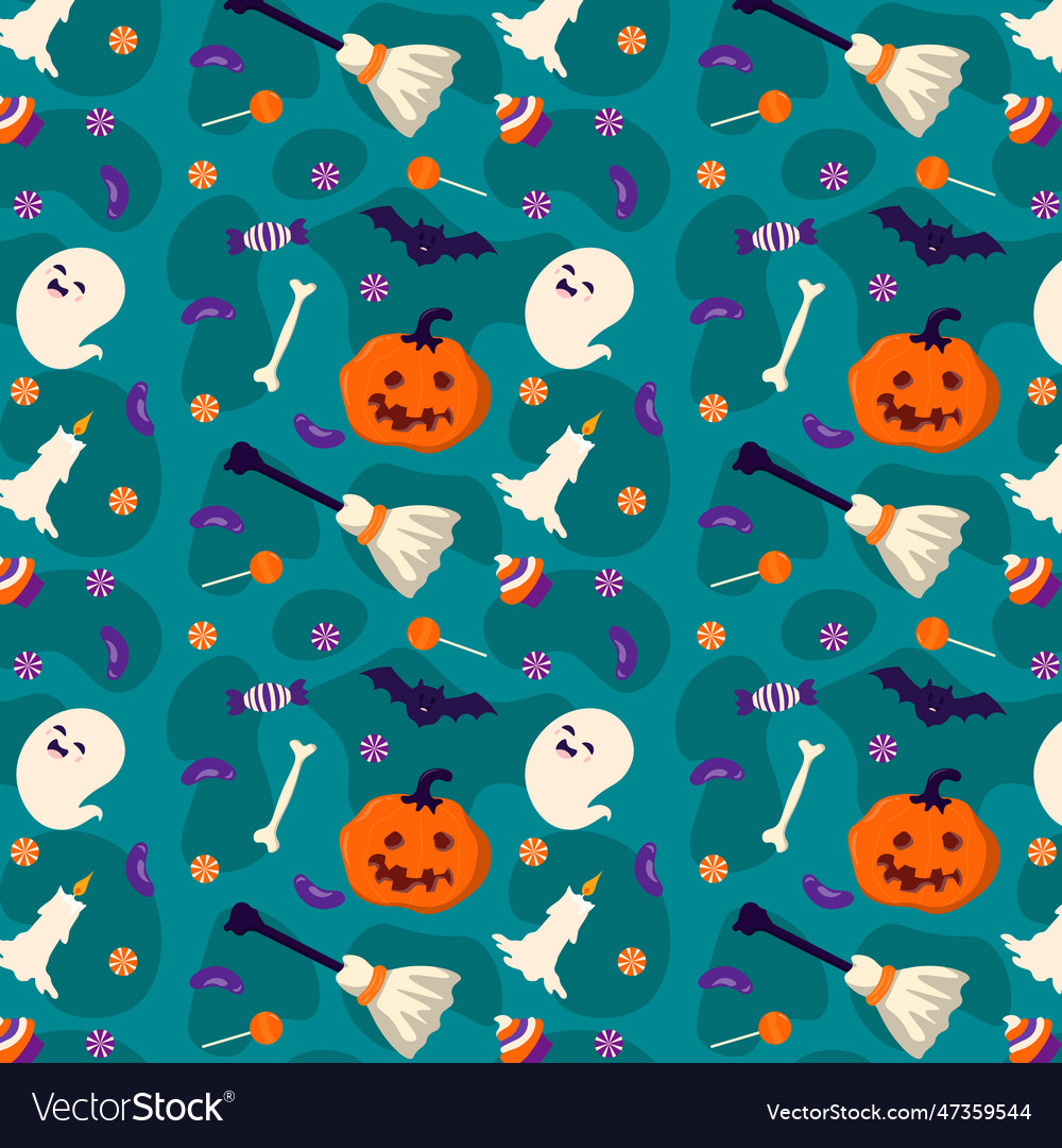 Abstract halloween pattern design background Vector Image Abstract halloween pattern design background