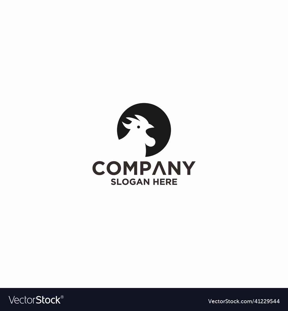 Chicken logo trade sign icon template vector image Chicken logo trade sign icon template