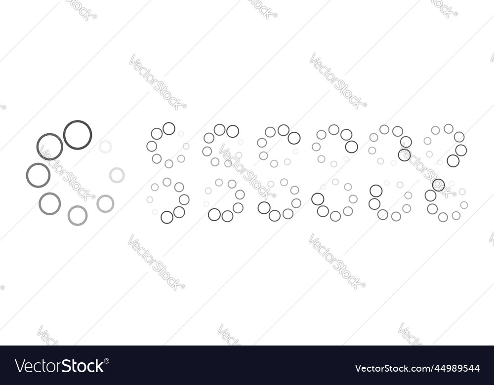 Circular loading buffering icons vector image Circular loading buffering icons