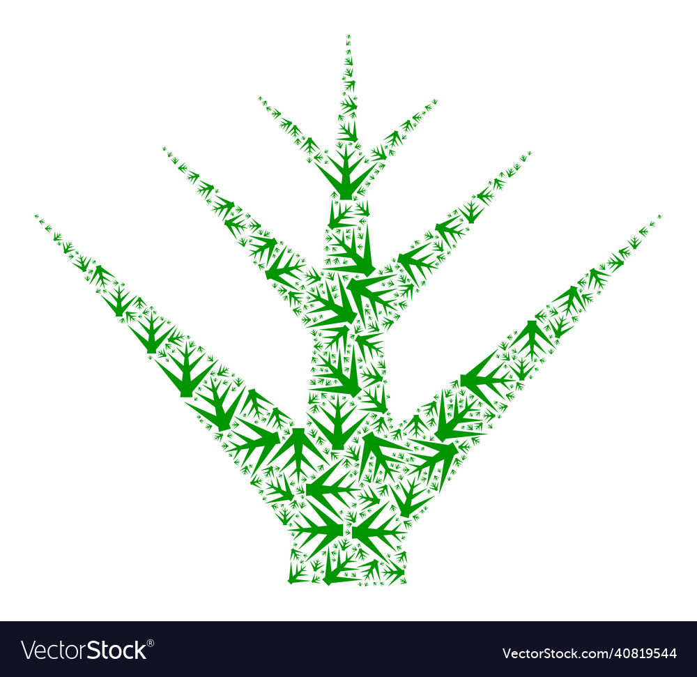 Decorative tree recursion icon collage of self Vector Image Decorative tree recursion icon collage of self