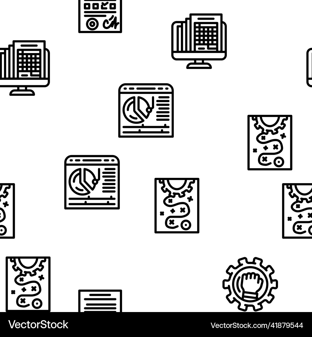Expertise business processing seamless Royalty Free Vector