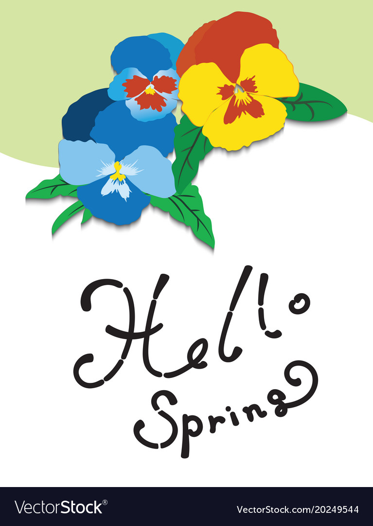 Hello spring concept