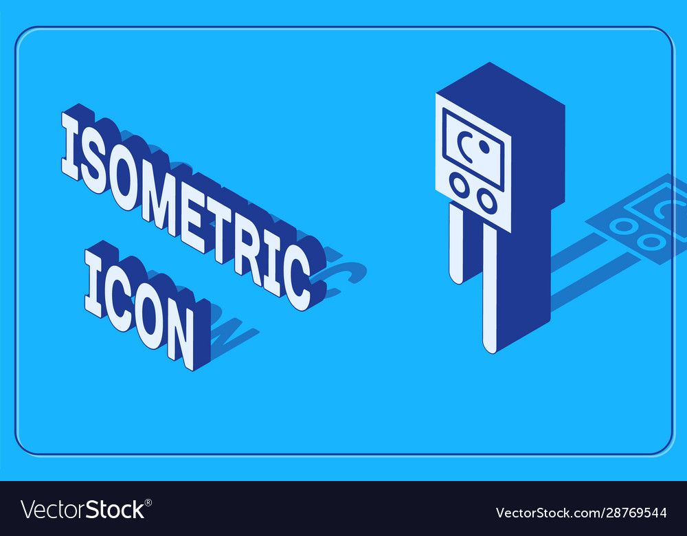 Isometric temperature and humidity sensor icon vector image Isometric temperature and humidity sensor icon