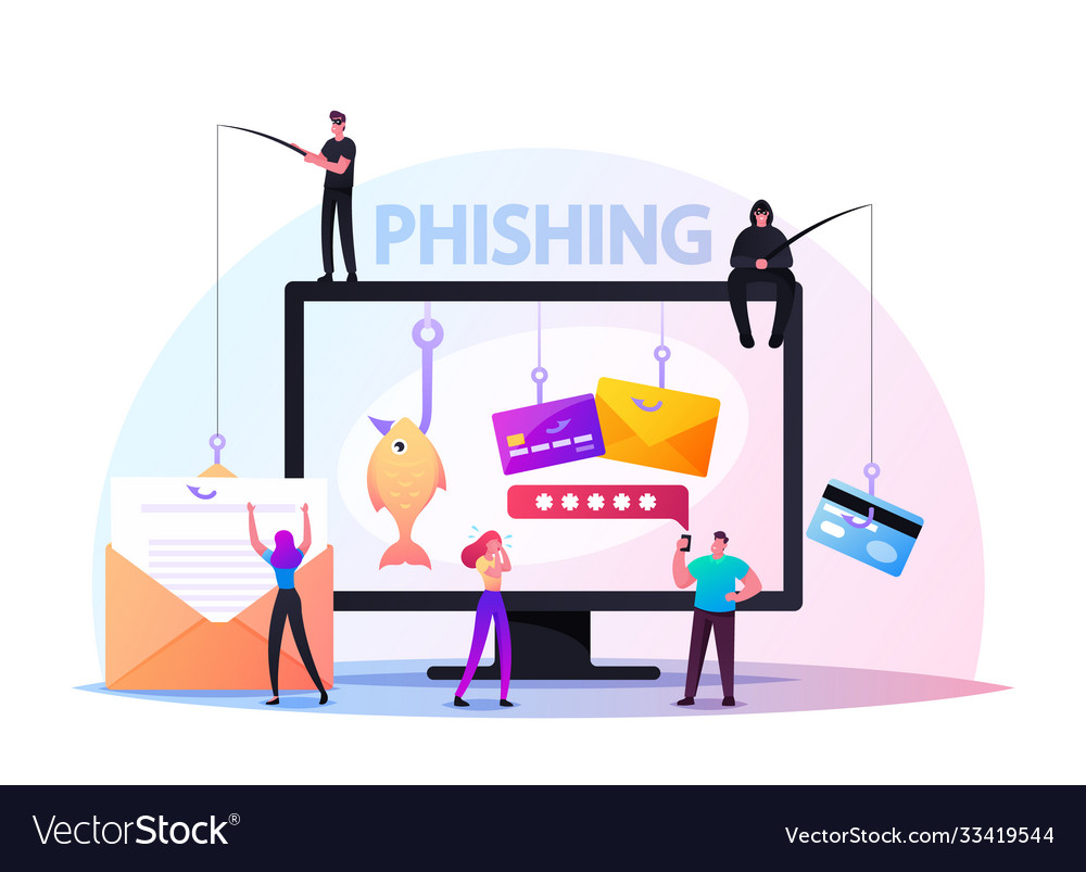 Password phishing hacker attack concept hackers Vector Image