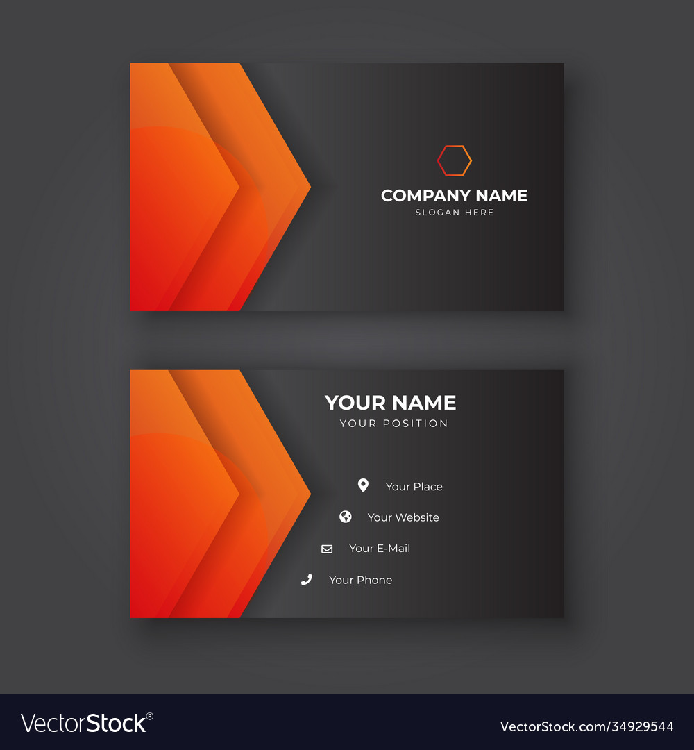 Print business card template Royalty Free Vector Image