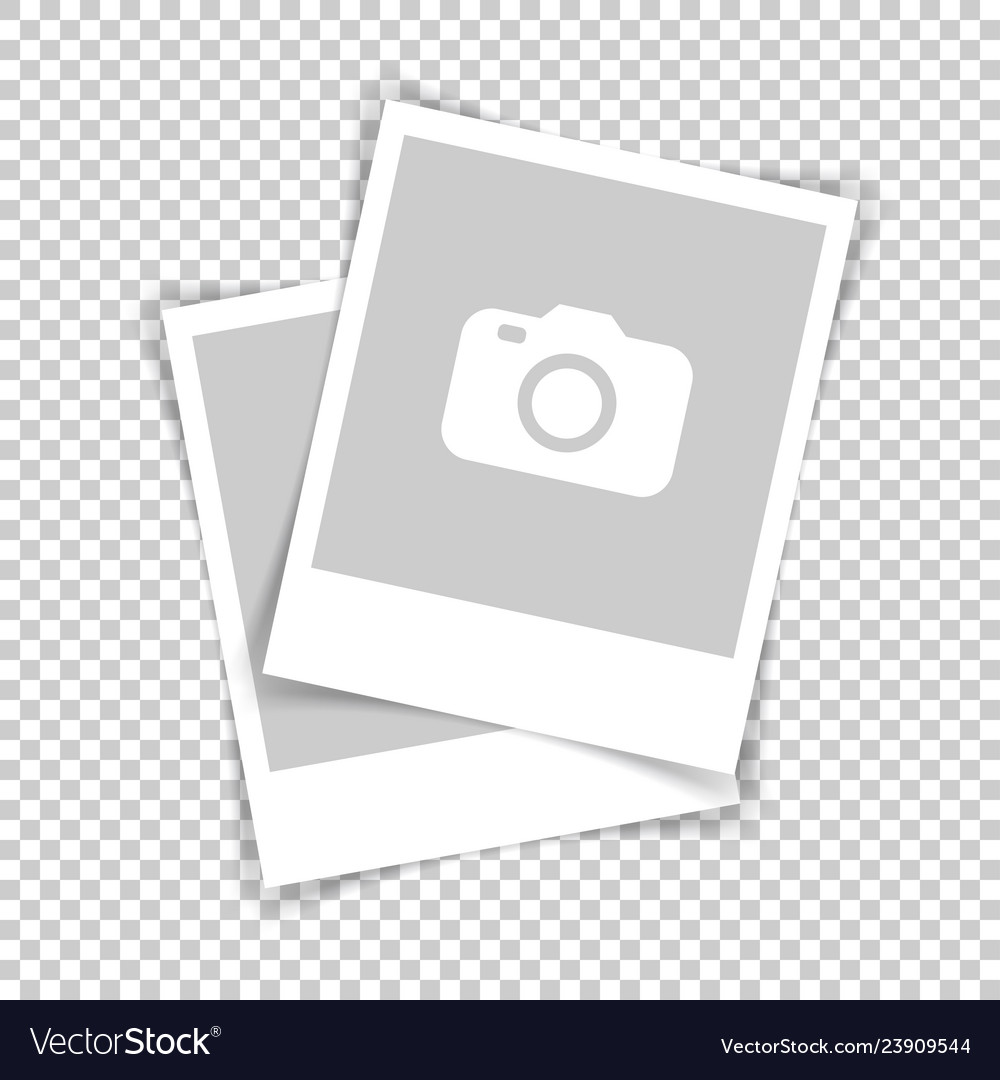 Retro photo frames with shadows vector image Retro photo frames with shadows