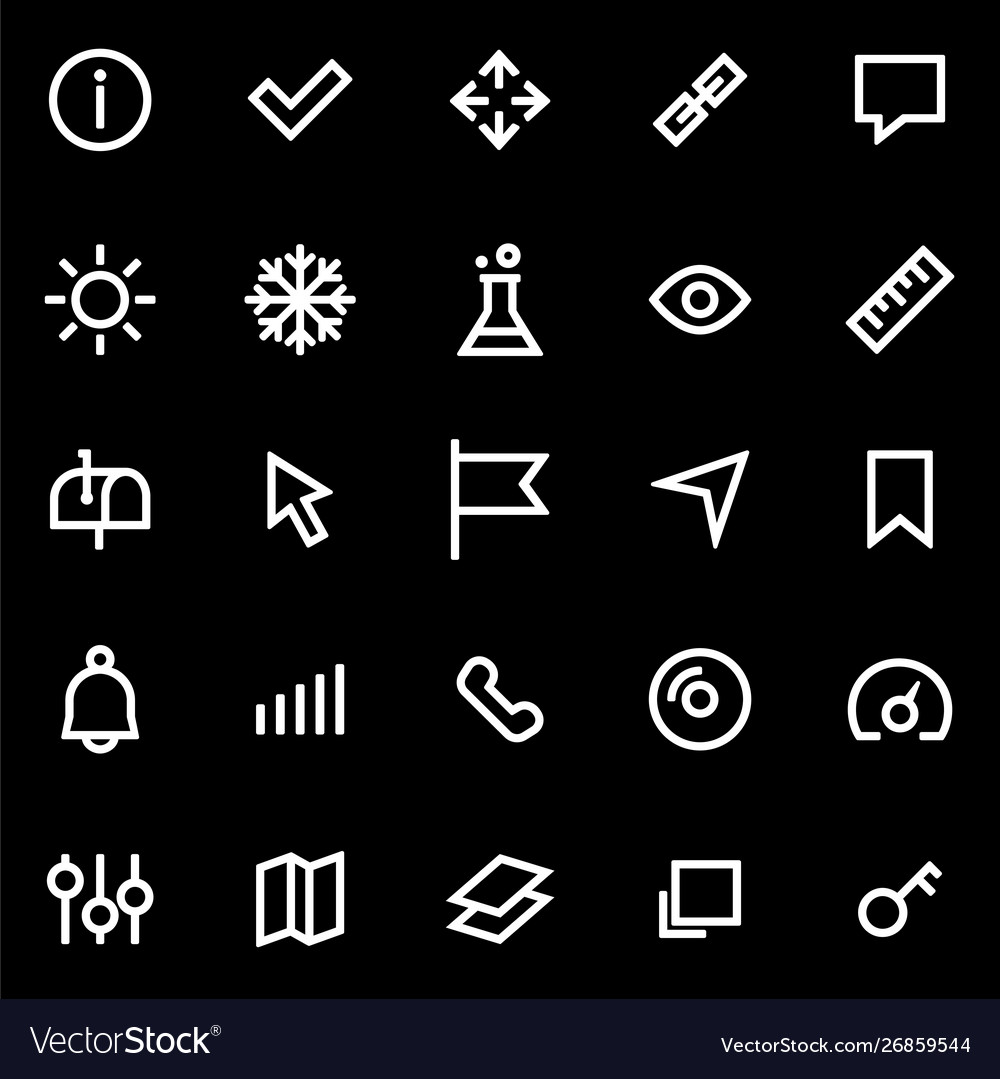 Set icons for simple flat style ui design