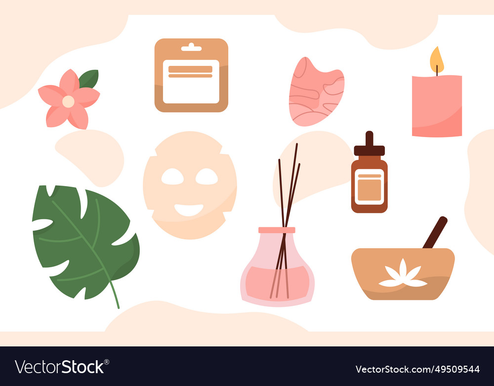 Spa procedure items set