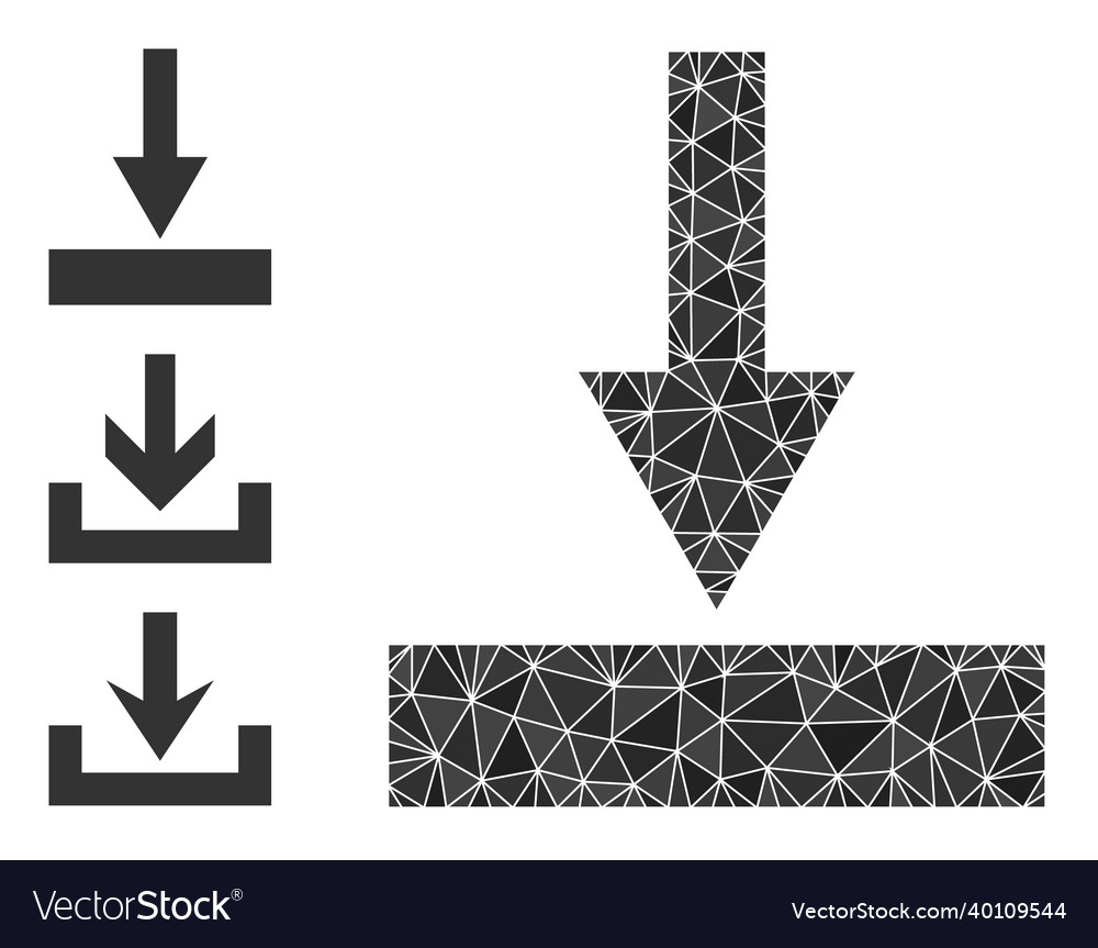 Triangle filled move bottom icon with bonus