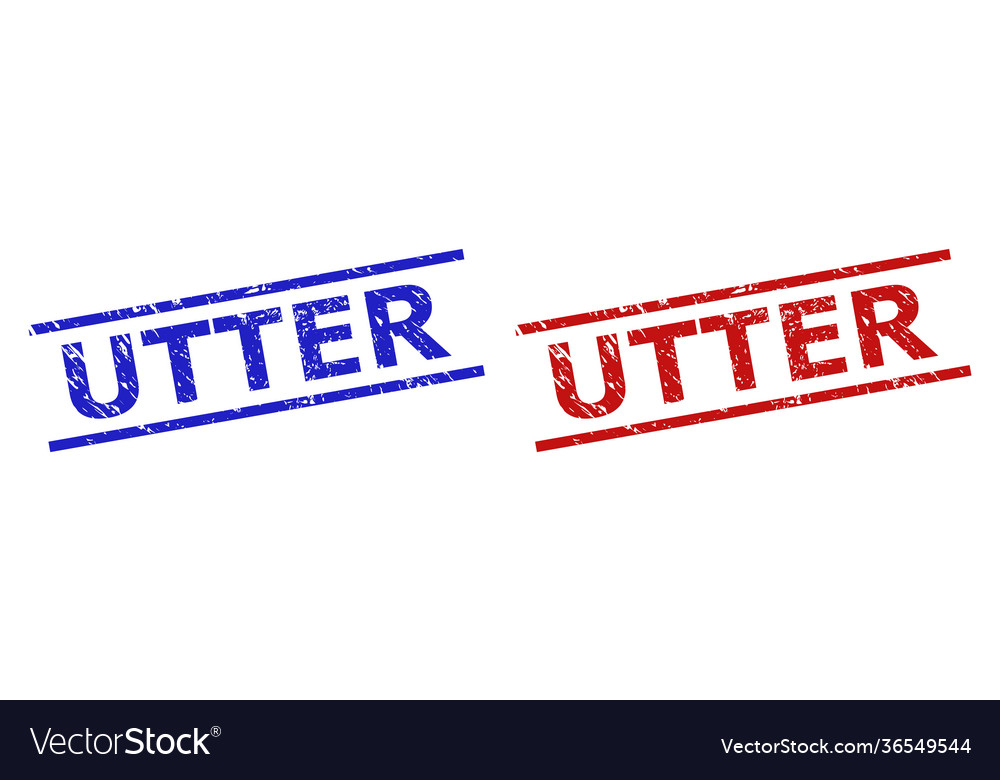 Utter watermarks with grunge surface and parallel