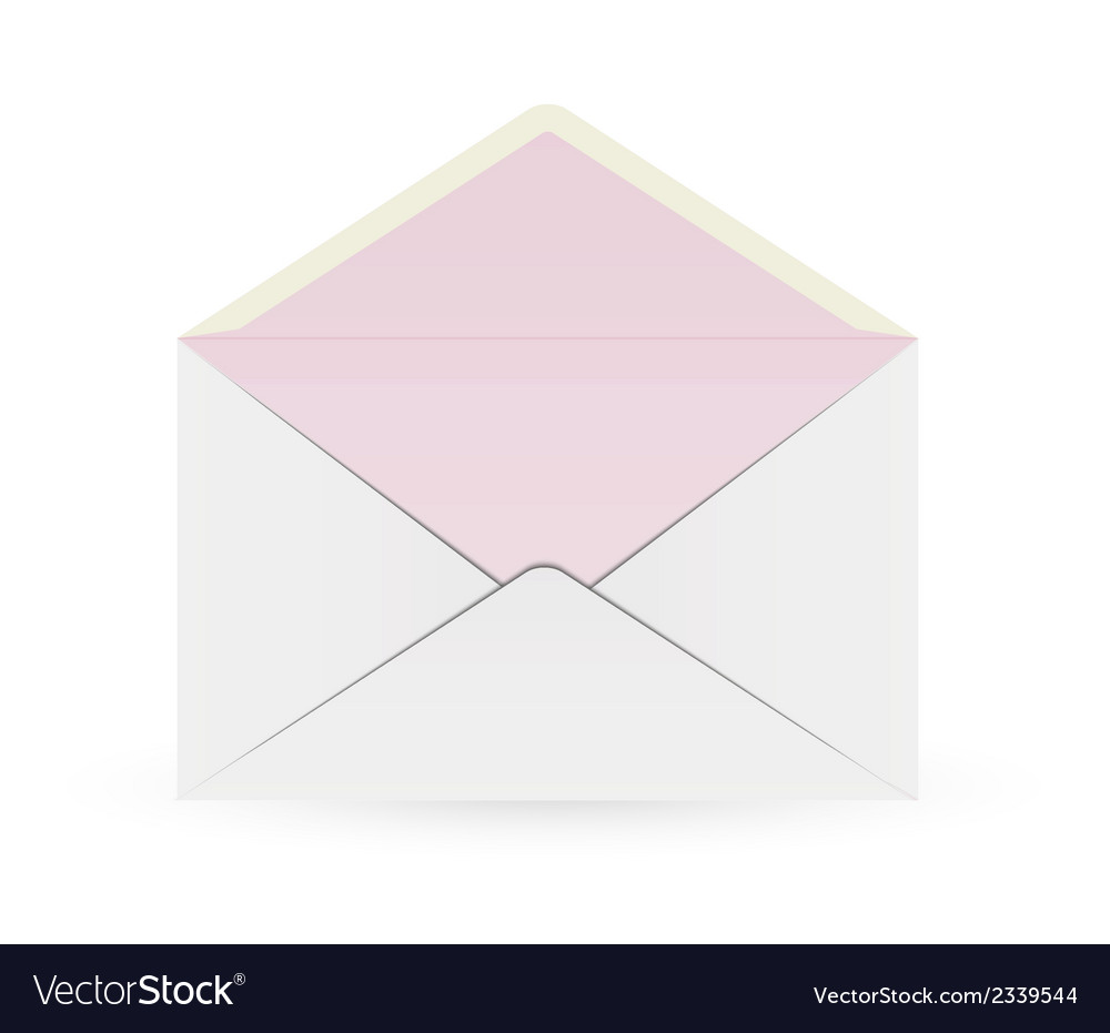 White envelope with red inner part