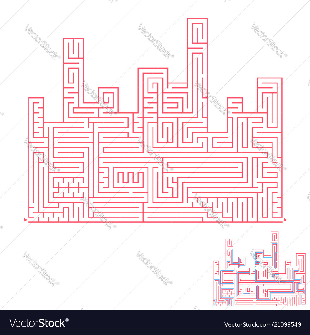Abstract complex large isolated labyrinth vector image Abstract complex large isolated labyrinth