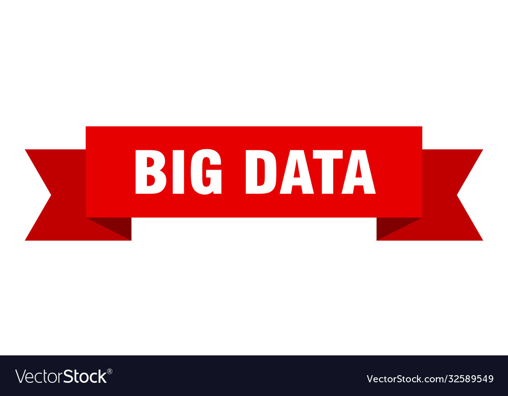 Big data ribbon paper band banner sign