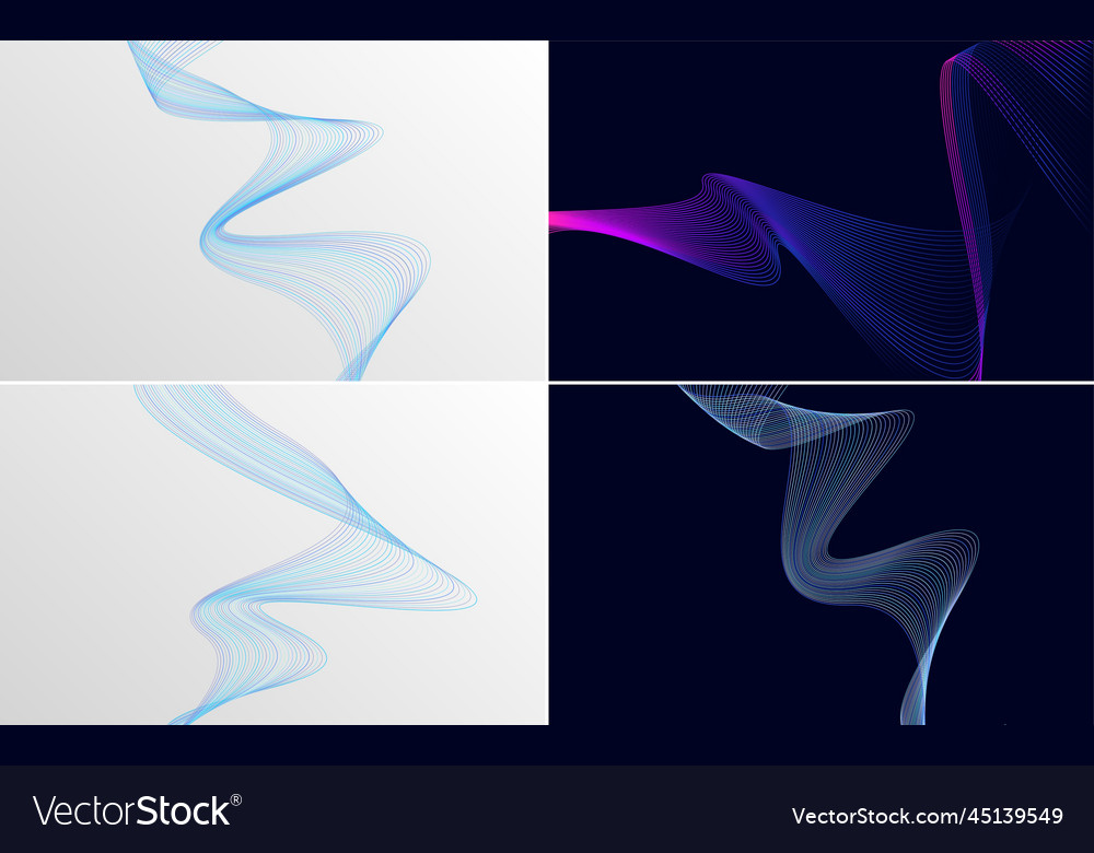 Collection of geometric minimal lines pattern set vector image Collection of geometric minimal lines pattern set