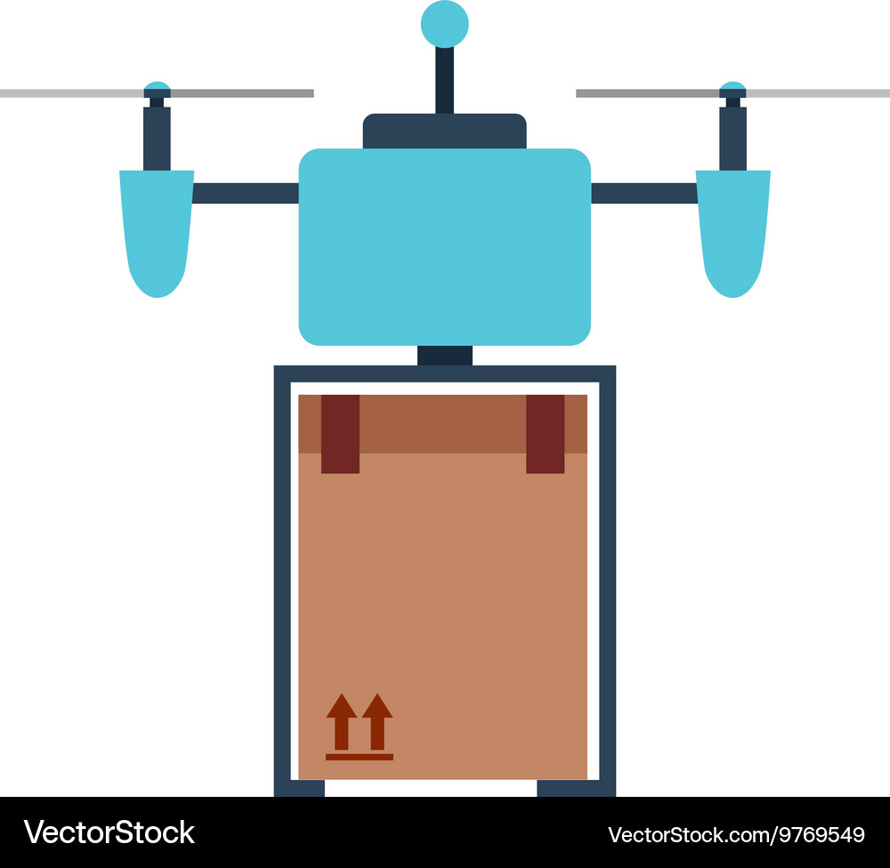 Drone technology isolated icon design Royalty Free Vector