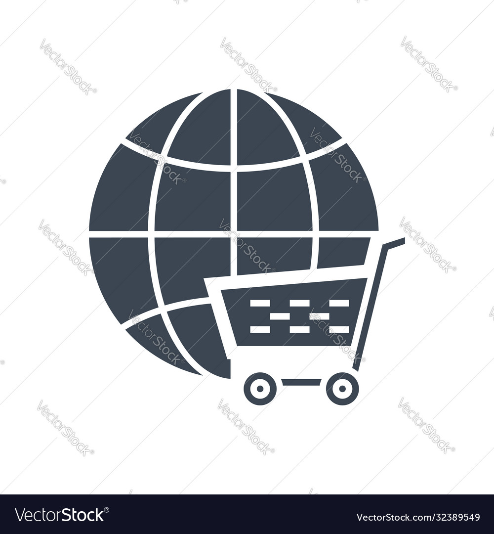 E-Commerce-Lösung Glyph-Symbol