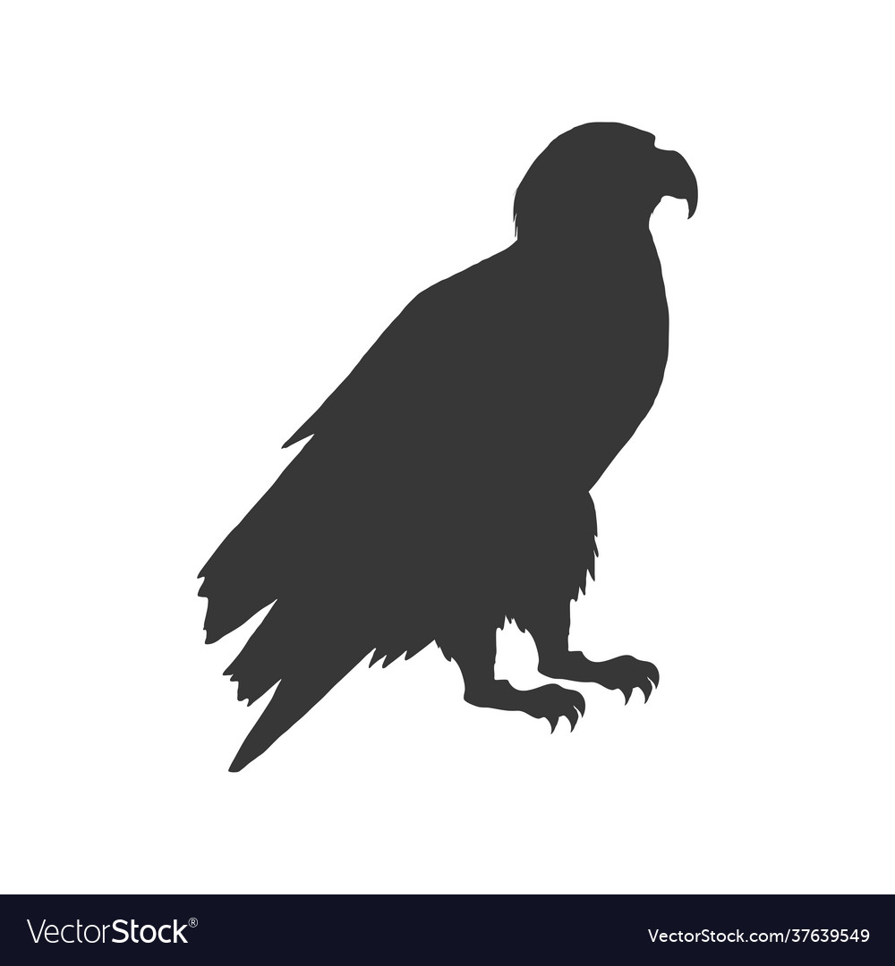 Eagle animal silhouette Royalty Free Vector Image