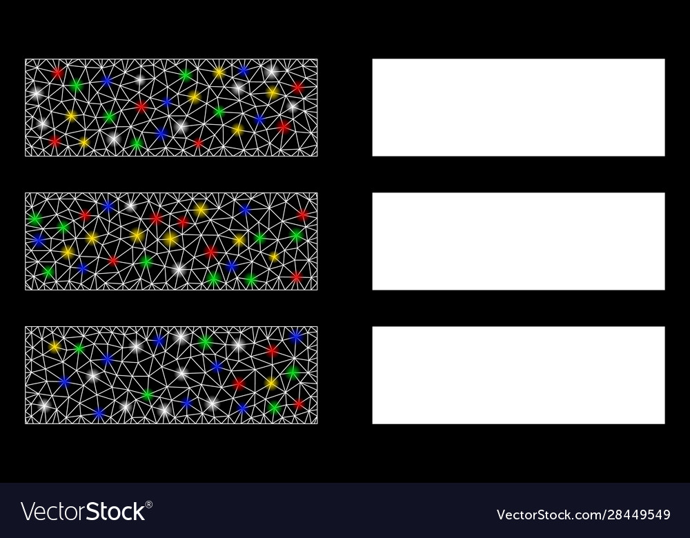 Flare mesh 2d database icon with flash spots vector image Flare mesh 2d database icon with flash spots